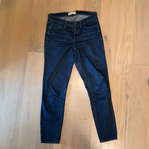 Madewell jeans straight leg, low/medium rise, size 25